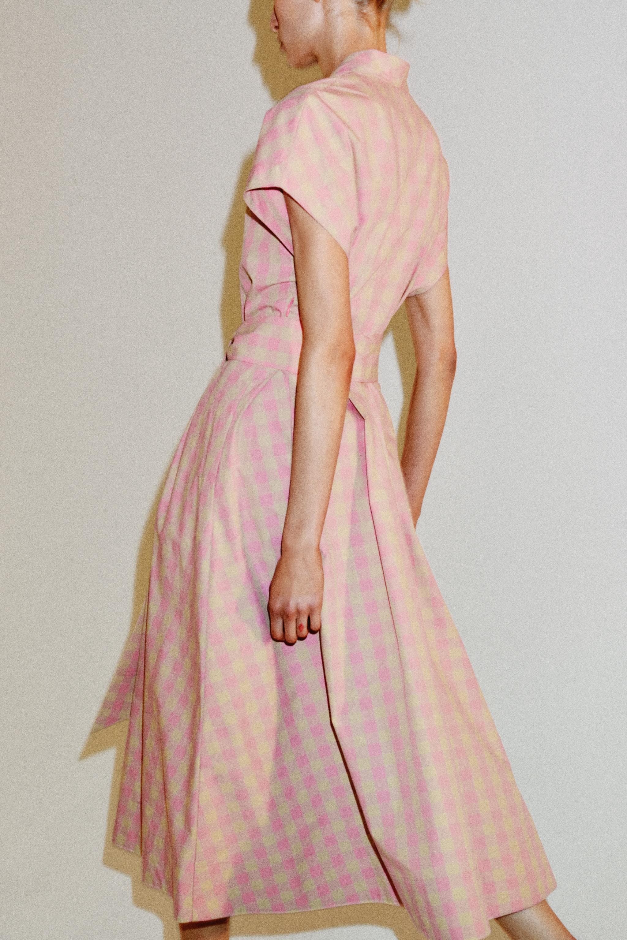 CHECK POPLIN DRESS ZW COLLECTION
